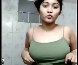 Young Indian girl bathroom 2 min