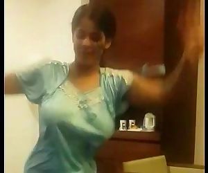 Indian Wife Dancing in hotel room..